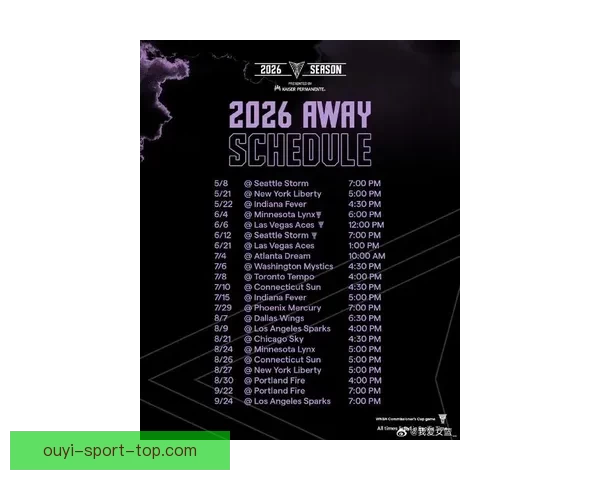 WNBA官方公布2026赛季选秀时间揭幕战将于五月开启 WNBA官方公布2026赛季选秀时间揭幕战将于五月开启